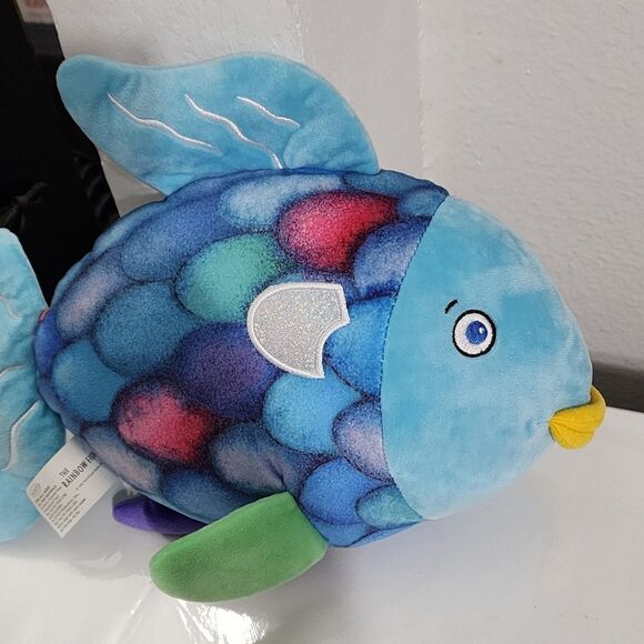 Kids Children's Book Rainbow Fish Plush Stuffed Animal Toy NEW - Picture 2 of 15